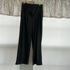 Elie Tahari Faux Leather Wide Leg Slacks, size 4